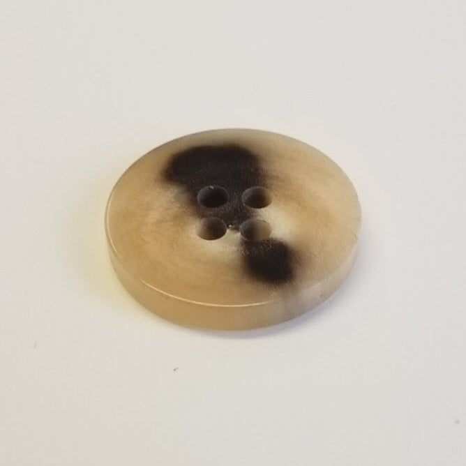 Bøffelhornsknap 89 : Meleret blond- 17 mm