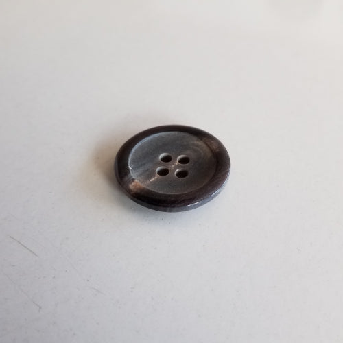 Bøffelhornsknap 96 : Gråblå - 17 mm