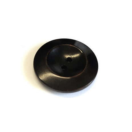 Bøffelhornsknap 104 : Sort - 23 mm