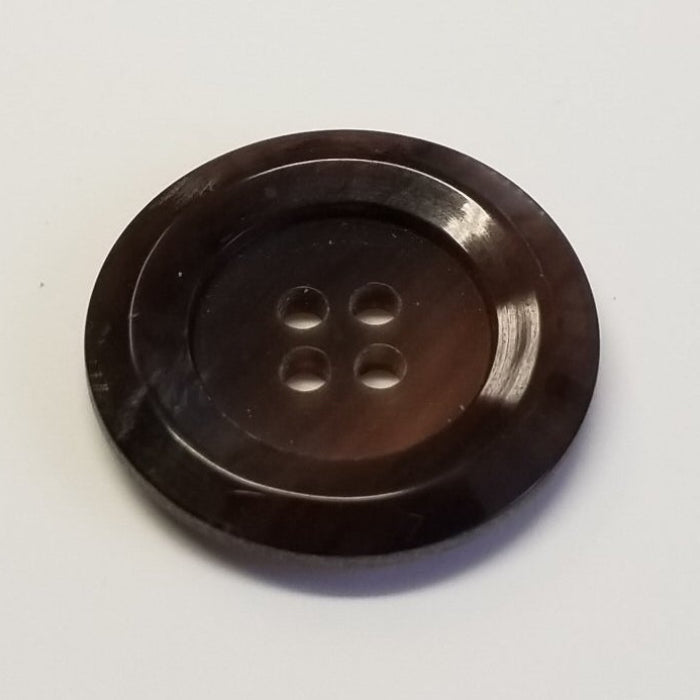 Bøffelhornsknap 106 : Gråbrun - 23 mm