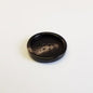 Bøffelhornsknap 103 : Meleret sort - 23 mm