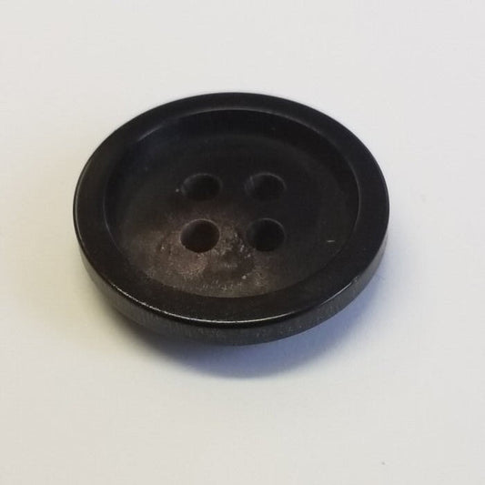 Bøffelhornsknap 82 : Sort - 17 mm