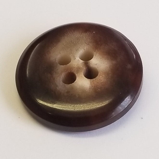 Bøffelhornsknap 94 : Meleret brun- 18 mm