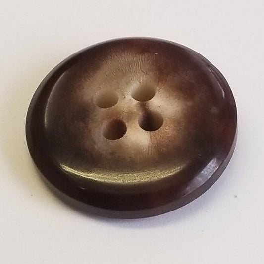Bøffelhornsknap 94 : Meleret brun- 18 mm