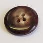 Bøffelhornsknap 94 : Meleret brun- 18 mm