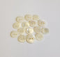 Perlemorsknap 9 : Natur hvid - 15 mm