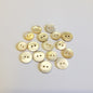 Perlemorsknap 6 : Natur / Cream - 14 mm