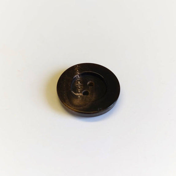 Bøffelhornsknap 86 : Sort - 20 mm