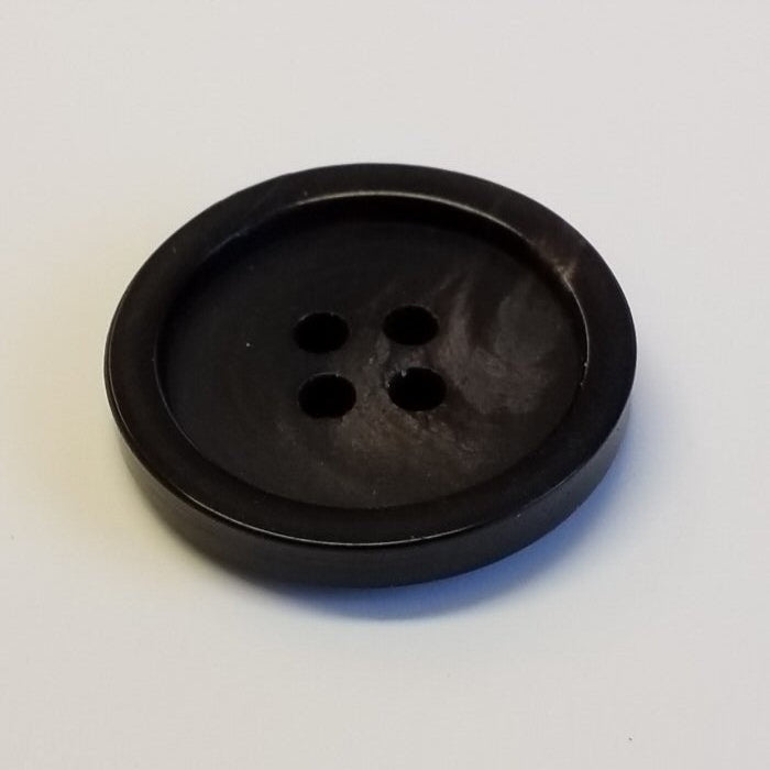 Bøffelhornsknap 95 : Sort - 15 mm
